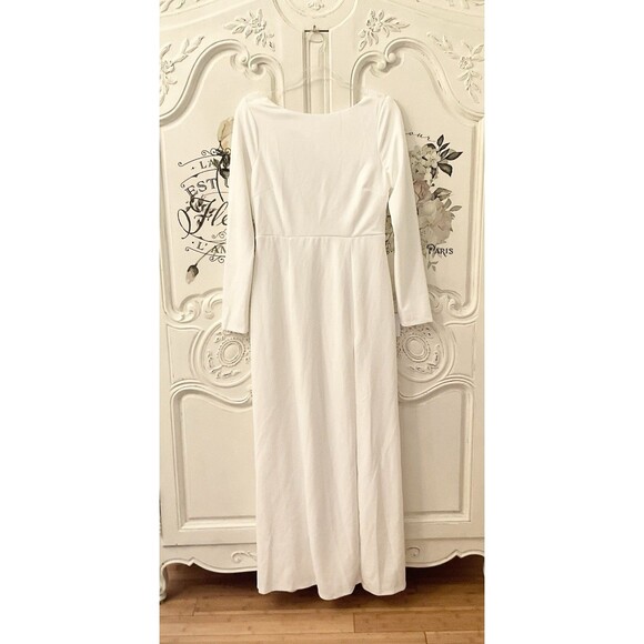 Lulus Romantic Moments Maxi Dress Women's L White Long Sleeve Lace NWT - Picture 5 of 14